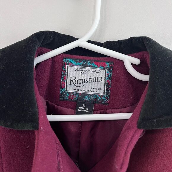 Rothschild Wool PEACOAT with Matching Hat Girls 3T Toddler - Picture 3 of 11